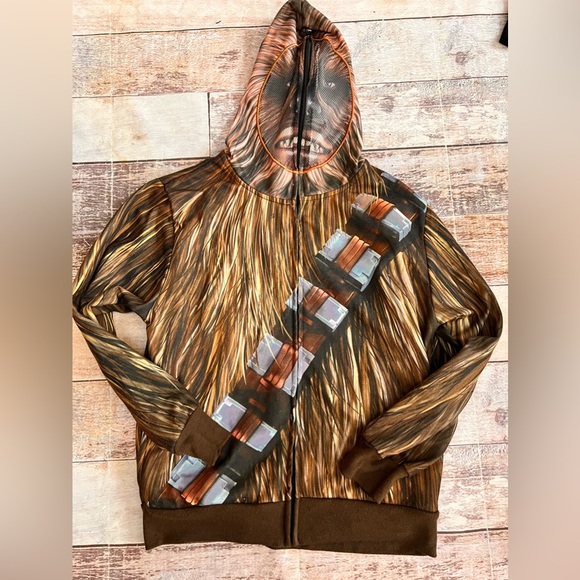 Star Wars Other - Star Wars Chewbacca mesh face hooded sweatshirt size Small‎